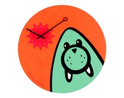 Zegar ścienny dla dzieci Nextime Wizky Walrus Orange kod: 2819or