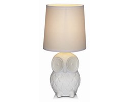 Markslojd lampa stołowa Helge 105310 biała sowa z abażurem 29cm - RABAT -15% w koszyku