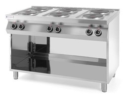 Kuchnia elektryczna 6-płytowa Kitchen Line na podstawie otwartej - kod 226230