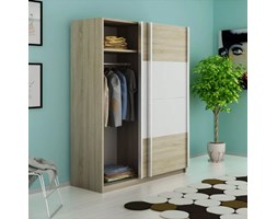 vidaXL Szafa z drzwiami przesuwnymi w lśniącym, białym kolorze 150 cm