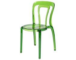 Krzesło Designerskie IRIS transparentne zielone
