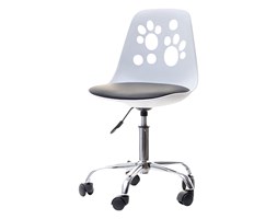 Fotel biurowy Foot biało - czarny designerski dla dzieci