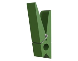 Zielony wieszak w kształcie klamerki Swab Design