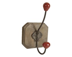 Wieszak wiszący z 1 hakiem Antic Line Red Single