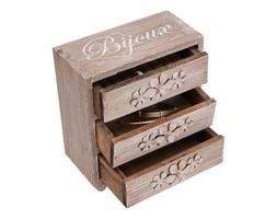 Drewniana szkatułka na biżuterię Antic Line Chest