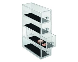 Przezroczysty organizer z 4 szufladami iDesign Clarity, wys. 25,5 cm