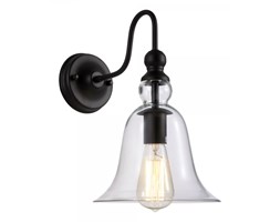 Kinkiet LAMPA ścienna EVO W01796BK szklana OPRAWA czarna przezroczysta