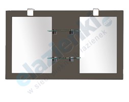 Lustro z półkami Antado Sycylia 136cm szara LAVA mat KTS-L2-80x136-51