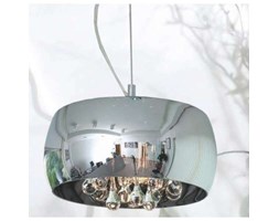Glamour LAMPA wisząca MOONLIGHT P0076-05L Maxlight szklana OPRAWA okrągły ZWIS z kryształkami crystal chrom srebrny