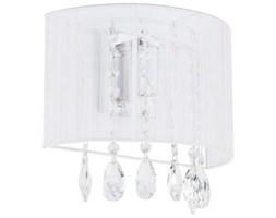Kinkiet LAMPA ścienna ESSENCE A9262/1 Italux abażurowa OPRAWA glamour kryształki crystal mgła organza biała