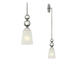 Kinkiet LAMPA ścienna HK/ZELDA/P/A PN Elstead HINKLEY szklana OPRAWA w stylu retro kule nikiel białe