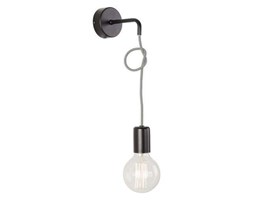 Kinkiet LAMPA ścienna SIMPLE 6973 Nowodvorski metalowa OPRAWKA na przewodzie kablu czarna