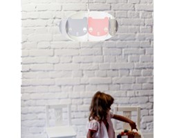 Lampa MISHKA biało-różowa
