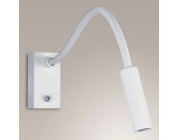 Regulowana LAMPA ścienna RIDER W0047 Maxlight metalowa OPRAWA kinkiet do czytania LED 3W 3000K na peszlu biały