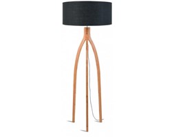 LAMPA PODŁOGOWA ANNAPURNA BAMBUS 3-NOŻNA 128CM/ABAŻUR 60X30CM, LNIANY CIEMNOSZARY