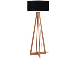 LAMPA PODŁOGOWA EVEREST BAMBUS 4-NOŻNA 127CM/ABAŻUR 60X30CM, LNIANY CZARNY