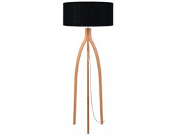 LAMPA PODŁOGOWA ANNAPURNA BAMBUS 3-NOŻNA 128CM/ABAŻUR 60X30CM, LNIANY CZARNY