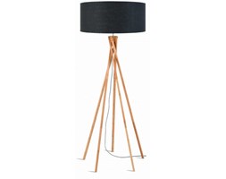 LAMPA PODŁOGOWA KILIMANJARO BAMBUS 129CM/ ABAŻUR 60X30CM, LNIANY CIEMNOSZARY