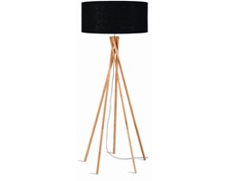 LAMPA PODŁOGOWA KILIMANJARO BAMBUS 129CM/ ABAŻUR 60X30CM, LNIANY CZARNY
