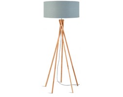 LAMPA PODŁOGOWA KILIMANJARO BAMBUS 129CM/ ABAŻUR 60X30CM, LNIANY JASNOSZARY