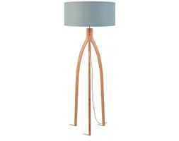 LAMPA PODŁOGOWA ANNAPURNA BAMBUS 3-NOŻNA 128CM/ABAŻUR 60X30CM, LNIANY JASNOSZARY