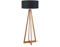 LAMPA PODŁOGOWA EVEREST BAMBUS 4-NOŻNA 127CM/ABAŻUR 60X30CM, LNIANY CIEMNOSZARY