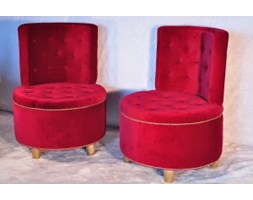 Happy Barok: Fotel-pouf QUEEN Burgund 65