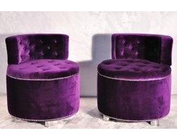 Happy Barok: Fotel BAROQUE Violet z oparciem 55