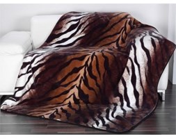 Goezze, koc Cashmere-Feeling Qualität, 150x200 wzór Tygrys, kolor brązowy, beżowy