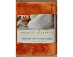 Goezze, koc cashmere-feeling optic 130x170; kolor pomarańczowy
