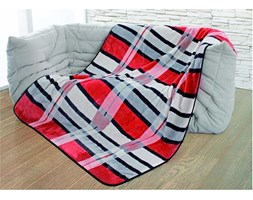 Goezze, koc Cashmere-Feeling Qualität, 150x200 wzór Missouri, kolor: czerwony, szary, srebrny