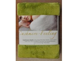Goezze, koc cashmere-feeling optic 130x170; kolor zielony, limonkowy