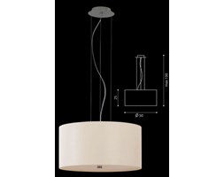 Żyrandol Bach W-4 nikiel/ecru Ramko