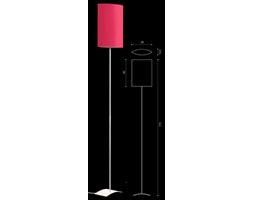 Lampa podłogowa Tytanik bordo Ramko
