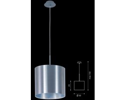 Żyrandol Bach W-1 szary/alu Ramko