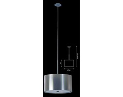 Żyrandol Bach W-3 szary/alu Ramko