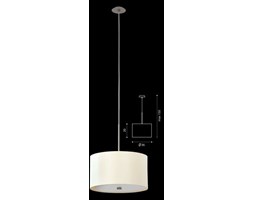 Żyrandol Bach W-3 nikiel/ecru Ramko
