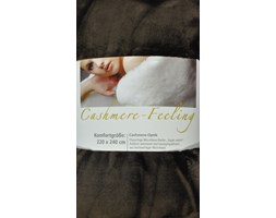 Goezze, koc cashmere-feeling optic, 220x240; kolor czekoladowy, nr koloru 72