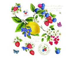 Serwetki deserowe 20 szt. Nuova R2S Napkins owoce kod: 414 SEGR