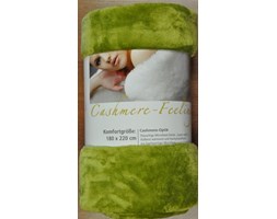 Goezze, koc cashmere-feeling optic 180x220; kolor limonkowy, nr koloru 80