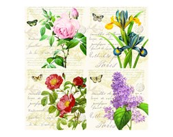 Serwetki deserowe 20 szt. Nuova R2S Napkins polne kwiaty kod: 414 BACR
