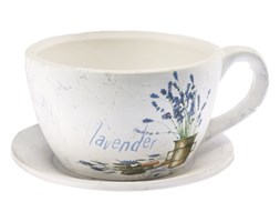 Osłonka ceramiczna filiżanka 18cm z podstawkiem