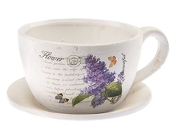 Osłonka ceramiczna filiżanka 18cm z podstawkiem