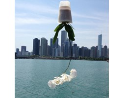 Boskke Sky Planter doniczka wisząca Recycled Small Transparentna