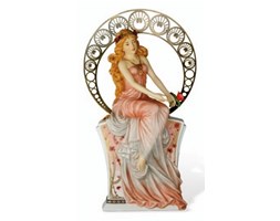 Figurka porcelanowa 36cm Malarstwo - Alfons Mucha