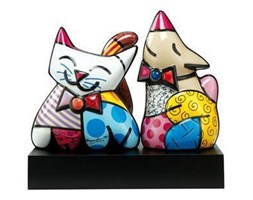Figurka 23cm Happy Cat Snob Dog - Romero Britto