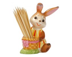 Figurka / podstawka - Królik z koszykiem - Ostern