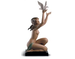 Figurka Kobieta z gołębiem - Dar pokoju 56cm
