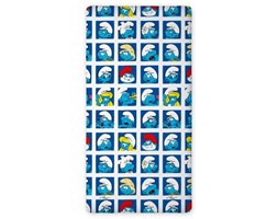 Prześcieradło bawełniane z gumką 90x200 Smerfy 02 6146 Faro