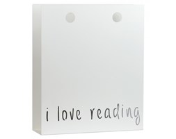 Gazetownik “i love reading“ biały